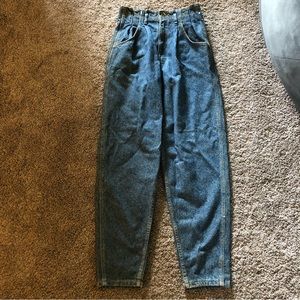 Vintage 80’s Mom Lee High Waist Baggy Tapered Jeans 8 NOS NWT